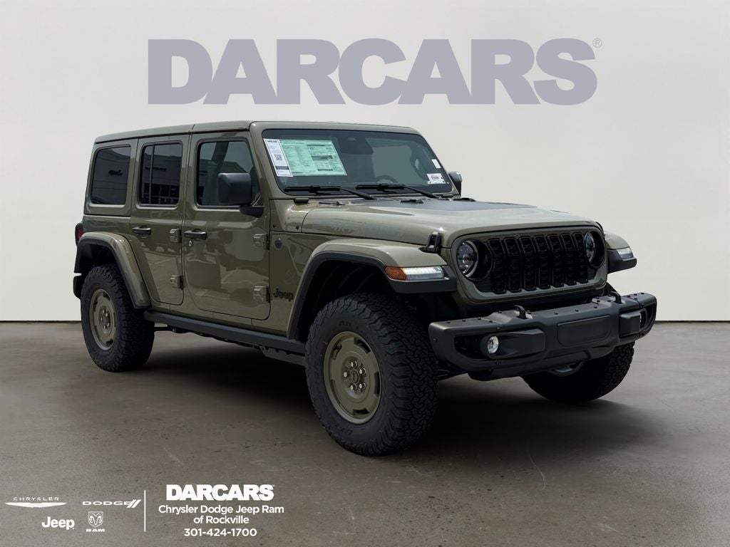 2026 Jeep Wrangler Willys 41 in 41 Exterior Paint — front three-quarter view