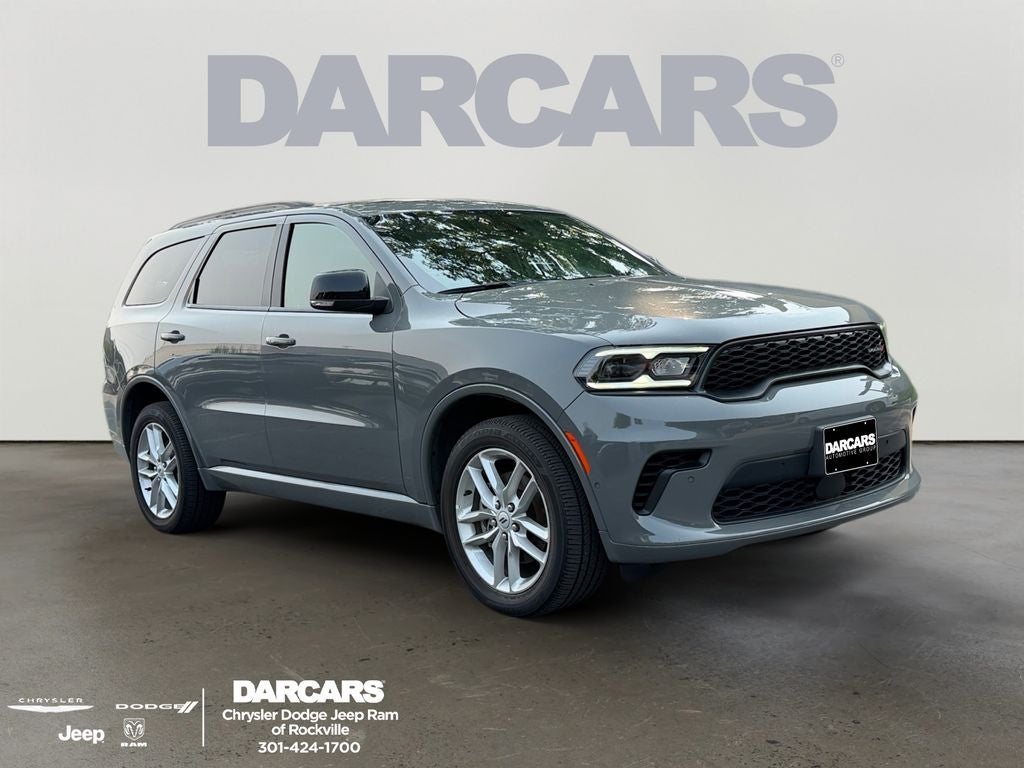2025 Dodge Durango GT Plus in Destroyer Gray Clearcoat — front three-quarter view