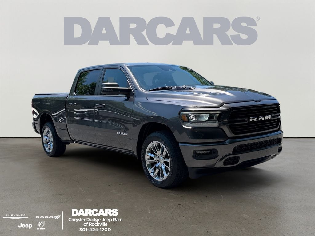 2023 RAM 1500 Laramie in Granite Crystal Metallic Clearcoat — front three-quarter view