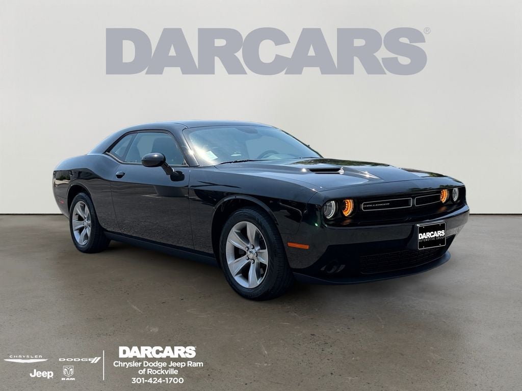 2016 Dodge Challenger SXT in Pitch Black Clearcoat — front three-quarter view