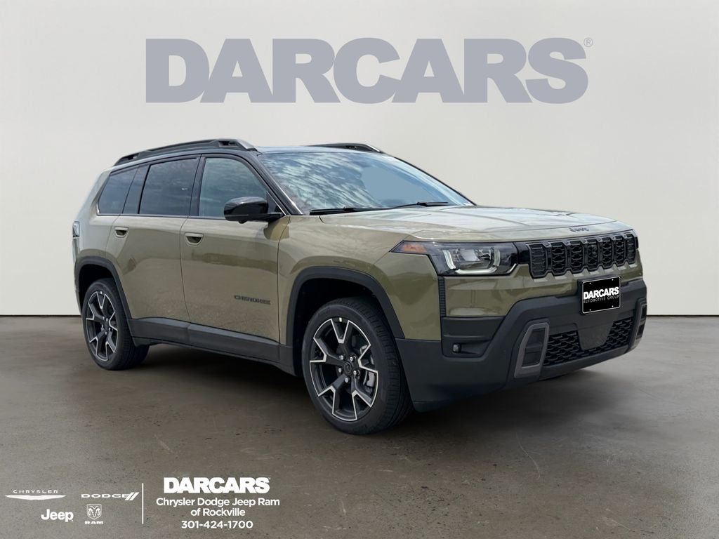 2026 Jeep Cherokee Overland in 41 Exterior Paint — front three-quarter view