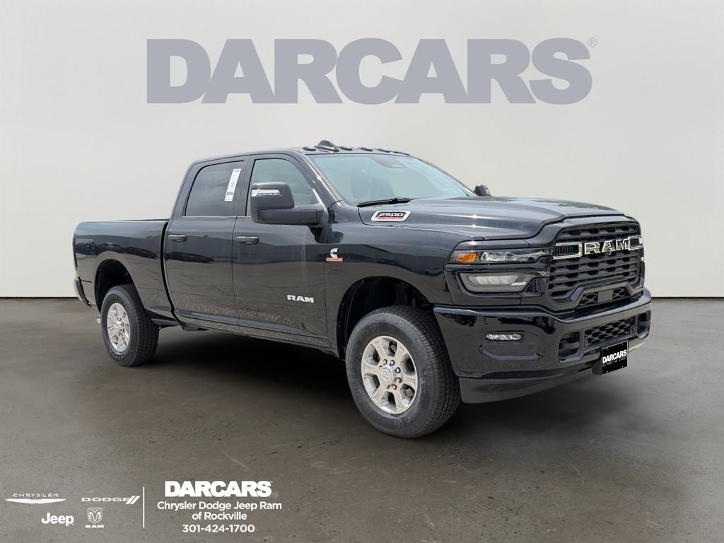 2026 RAM 2500 Big Horn in Diamond Black Crystal Pearl-Coat Exterior Paint — front three-quarter view