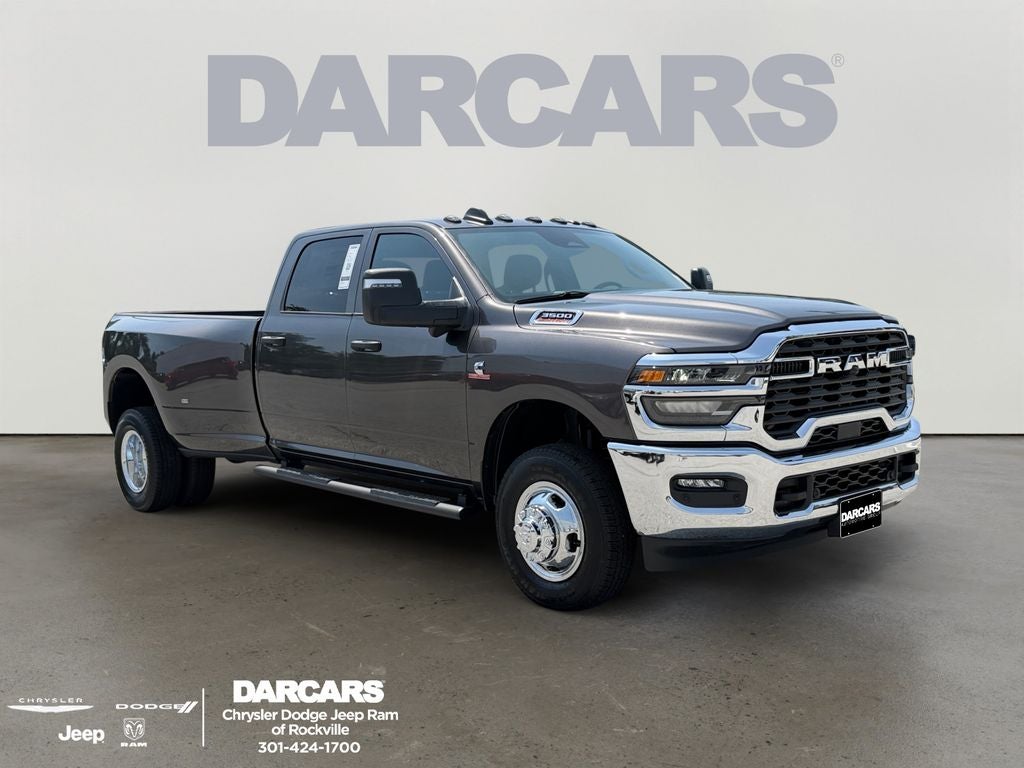 2026 RAM 3500 Tradesman in Granite Crystal Metallic Clear-Coat Exterior Paint — front three-quarter view