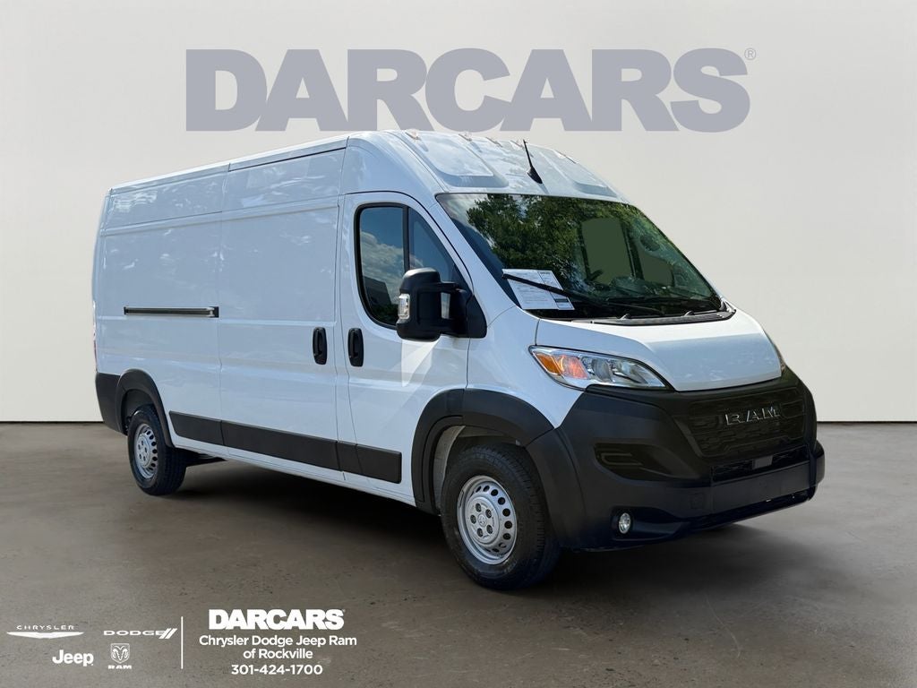 2024 RAM ProMaster 2500 High Roof in Bright White Clearcoat — front three-quarter view