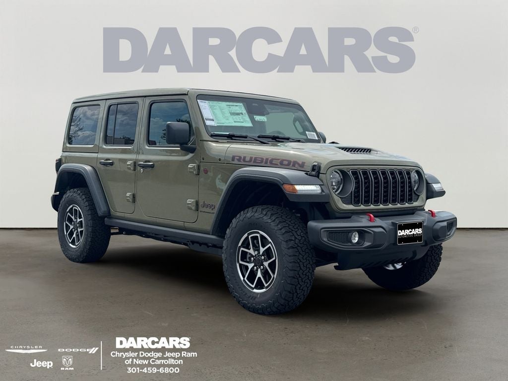 2026 Jeep Wrangler Rubicon Sky One Touch in 41 Exterior Paint — front three-quarter view