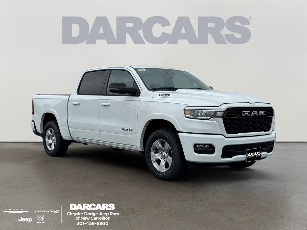 2026 RAM 1500 Big Horn/Lone Star in Bright White Clear-Coat Exterior Paint — front three-quarter view