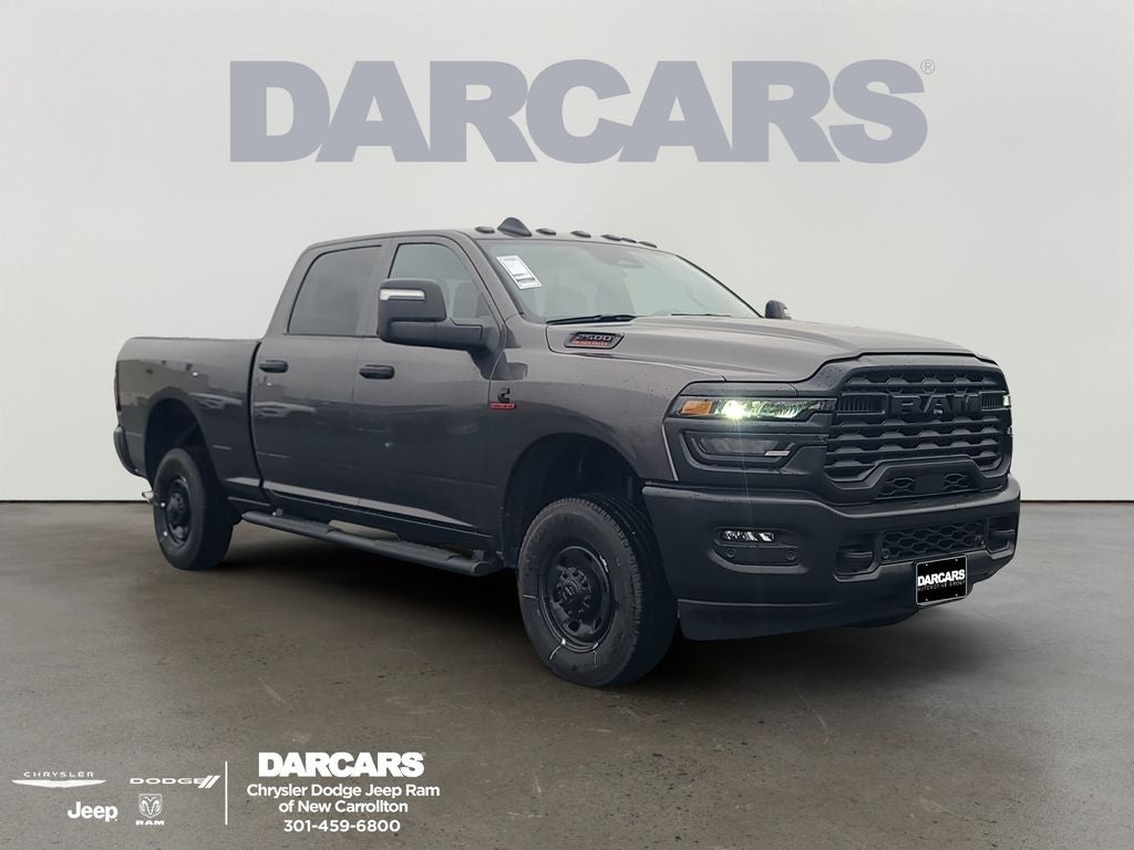 2026 RAM 2500 Tradesman Cummins Turbo Diesel in Granite Crystal Metallic Clear-Coat Exterior Paint — front three-quarter view