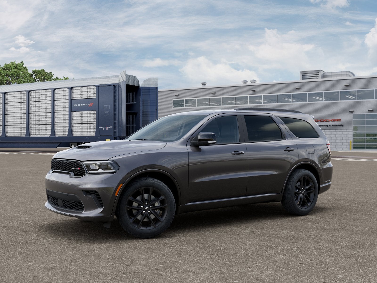 2026 Dodge Durango GT Plus in Vapor Gray Exterior Paint — front three-quarter view