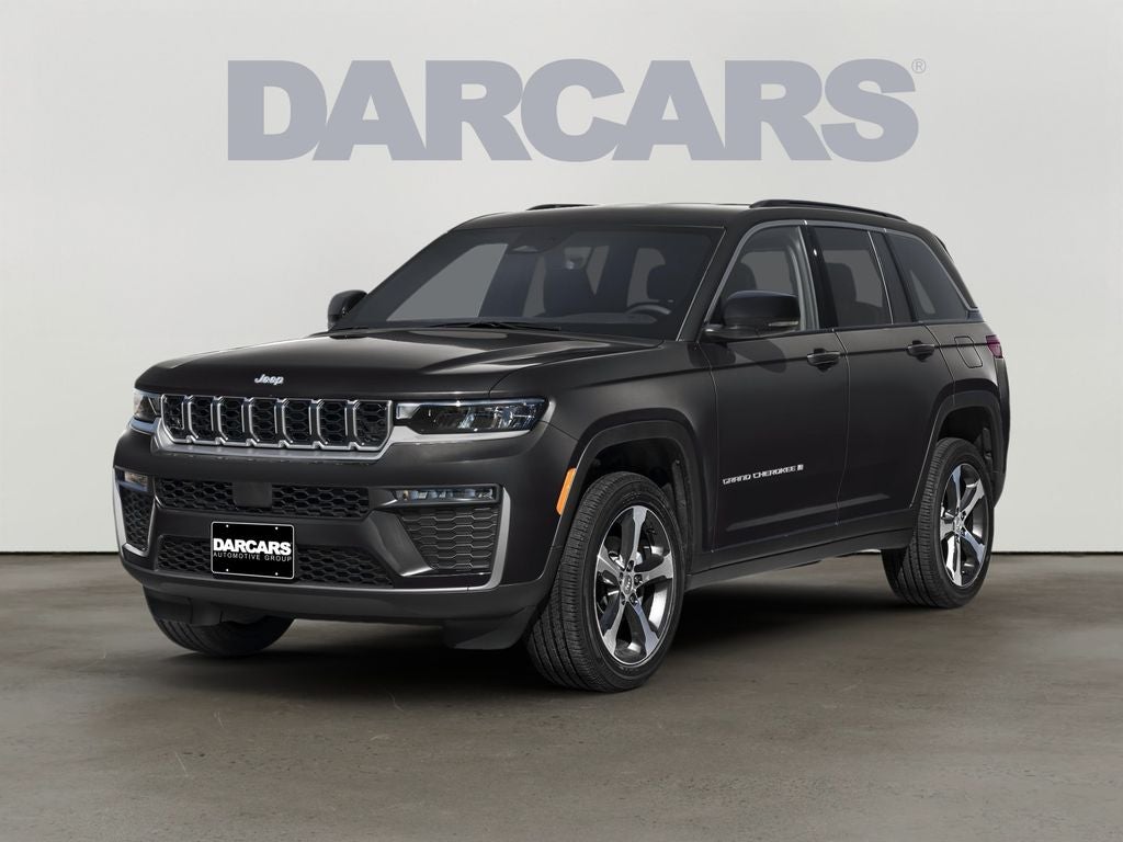 2026 Jeep Grand Cherokee Summit in Diamond Black Crystal Pearl-Coat Exterior Paint — front three-quarter view