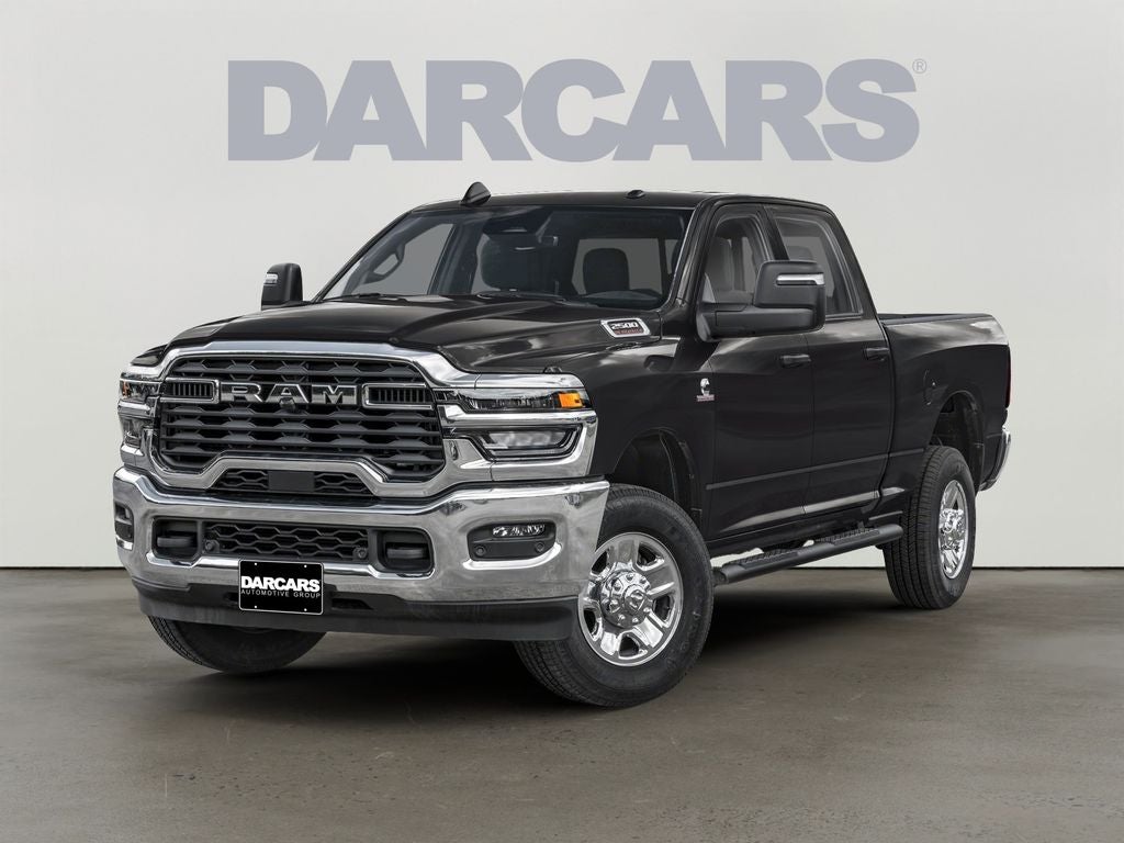 2026 RAM 2500 Tradesman in Diamond Black Crystal Pearl-Coat Exterior Paint — front three-quarter view